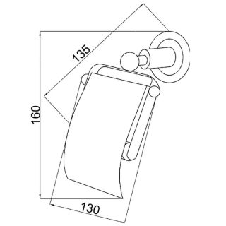 Держатель для туалетной бумаги с крышкой Boheme Murano 10901-B-BR бронза/чёрный